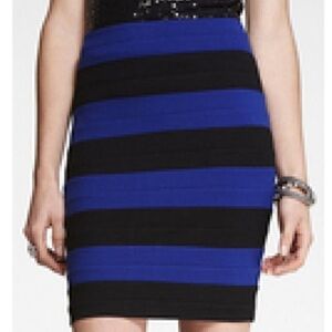 Royal Blue and Black Express Bandage skirt